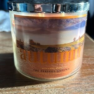 Bath & Body Works Autumn 3 wick Candle New